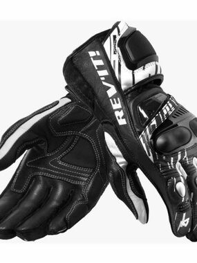 REV'IT! Quantum 2 Gloves Black and White Men's Motorcycle Gloves